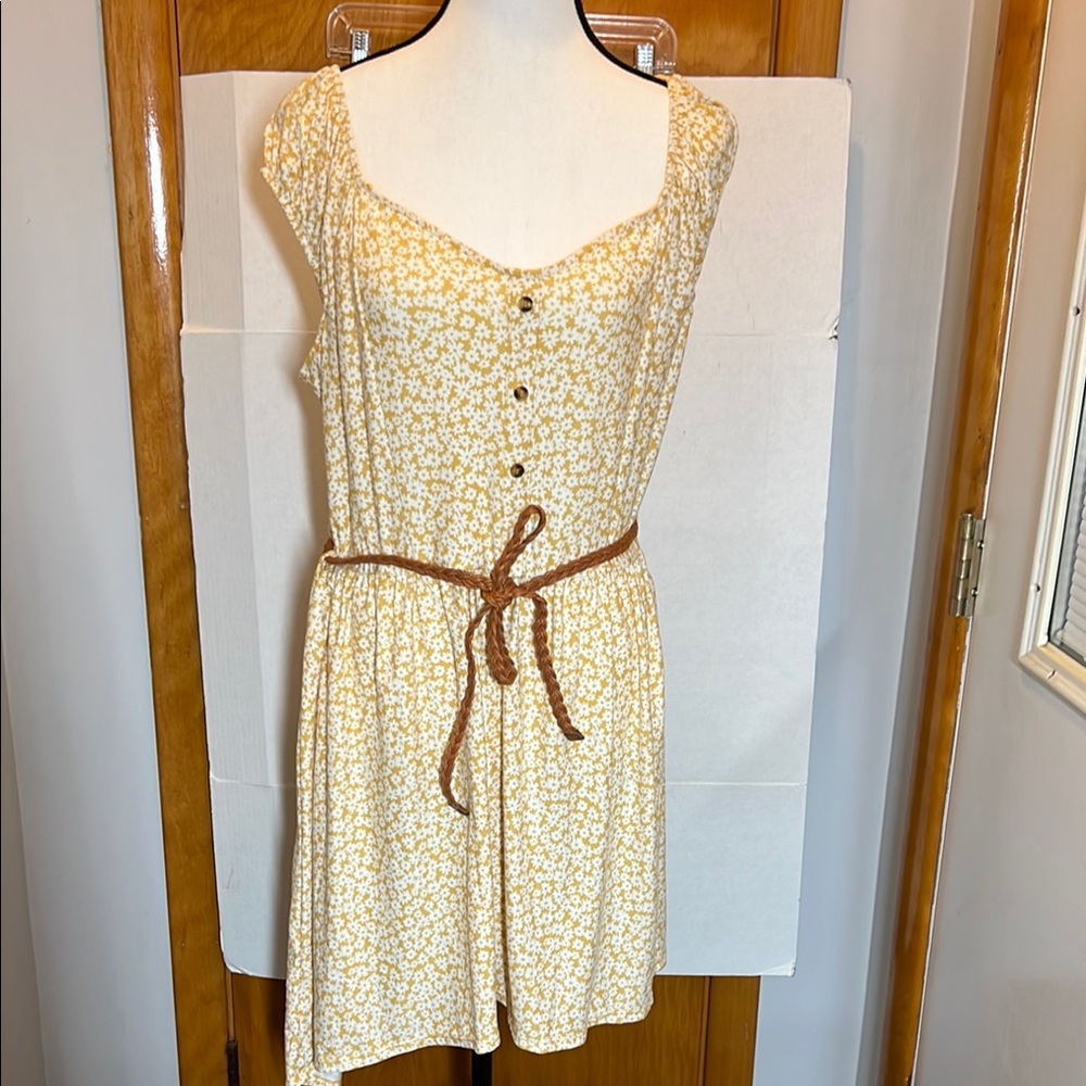 No Boundaries Cream Mini Sundress with Scoop Neck and Sleeveless Design